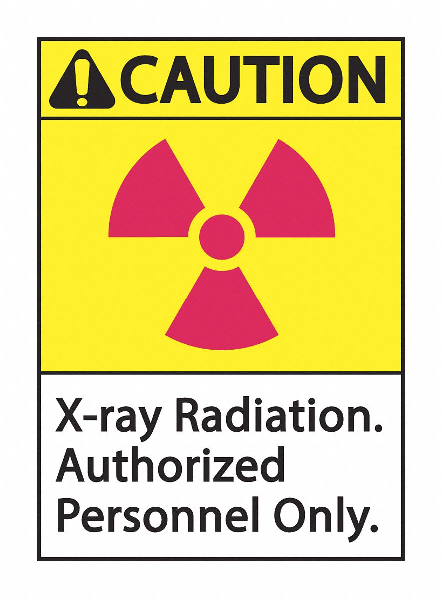 Radiation Sign, Caution X-Ray Radiation Authorized Personnel Only ...