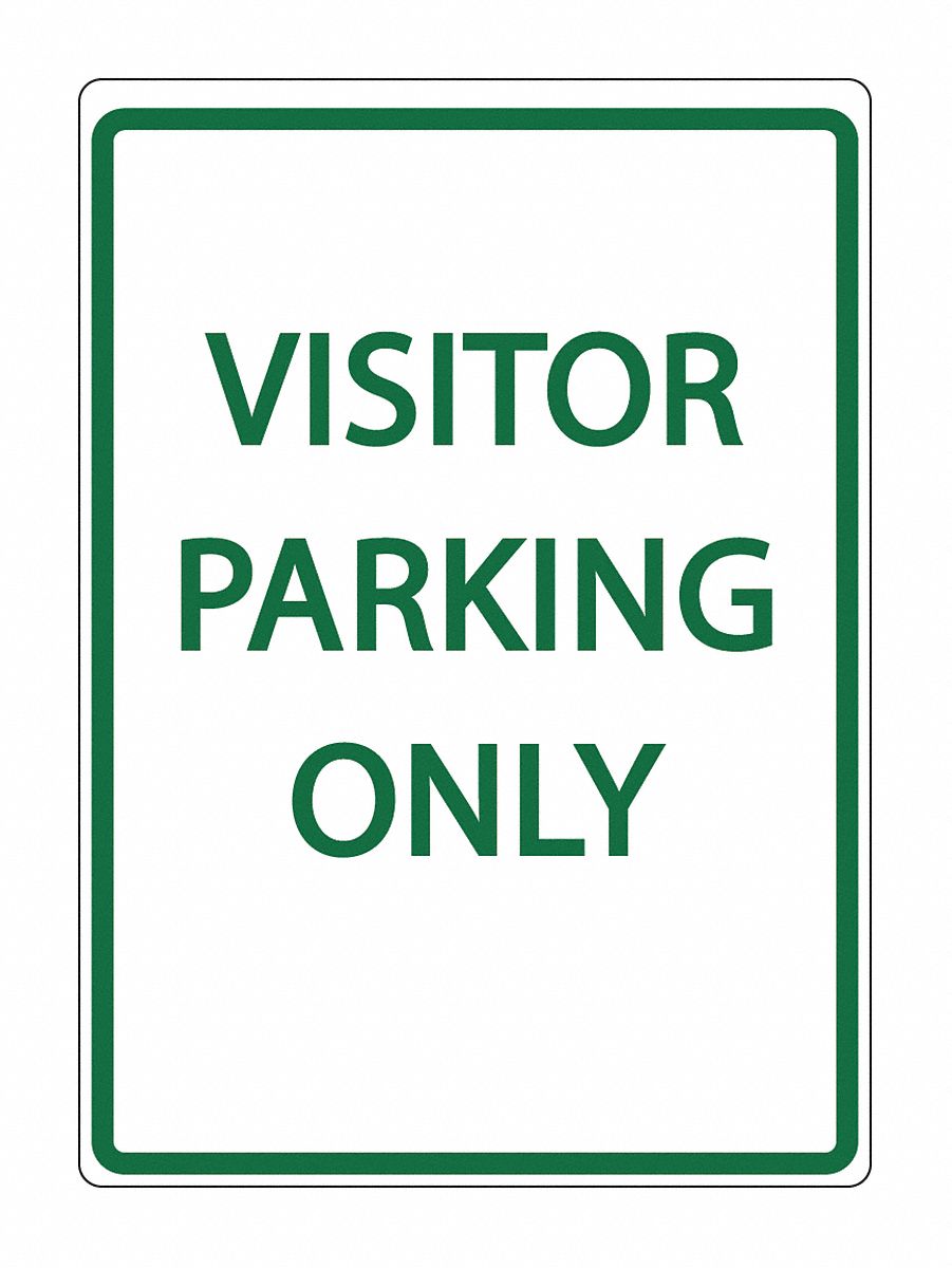 Parking Sign, Rectangle, Aluminum - Grainger