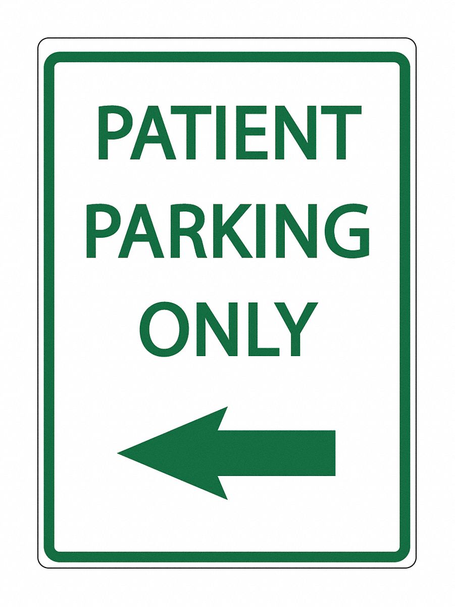 Parking Sign, Rectangle, Aluminum - Grainger