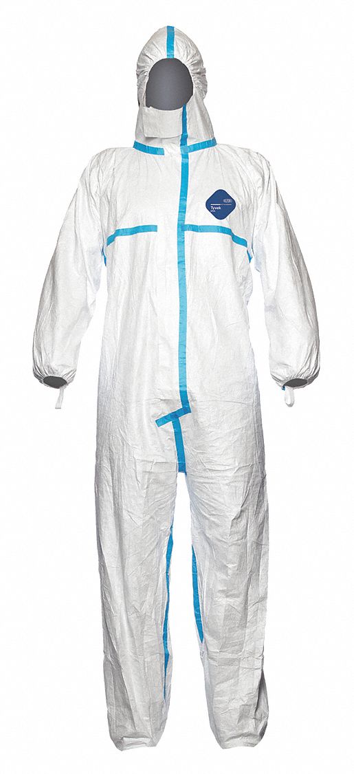DUPONT HOODED DISPOSABLE COVERALLS, TYVEK 600, ELASTIC CUFF W/THUMB LOOPS,  3XL, 25 PK Liquid  Particulate Protective Coveralls WWG49JU55  TY198TWH3X0025PI Grainger, Canada