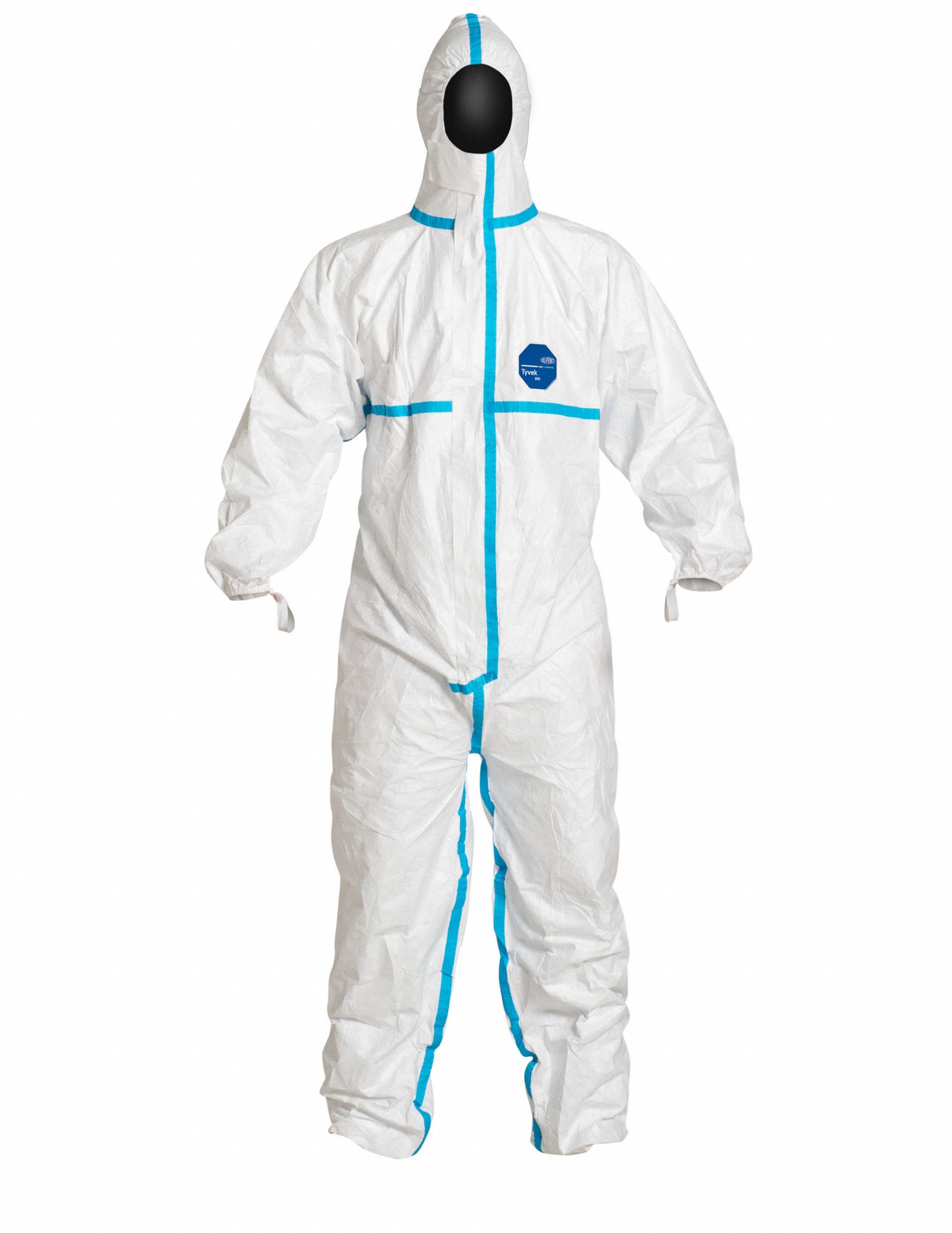 DUPONT, Tyvek® 600, Light Duty, Hooded Disposable Coveralls  49JU55|TY198TWH3X0025PI Grainger