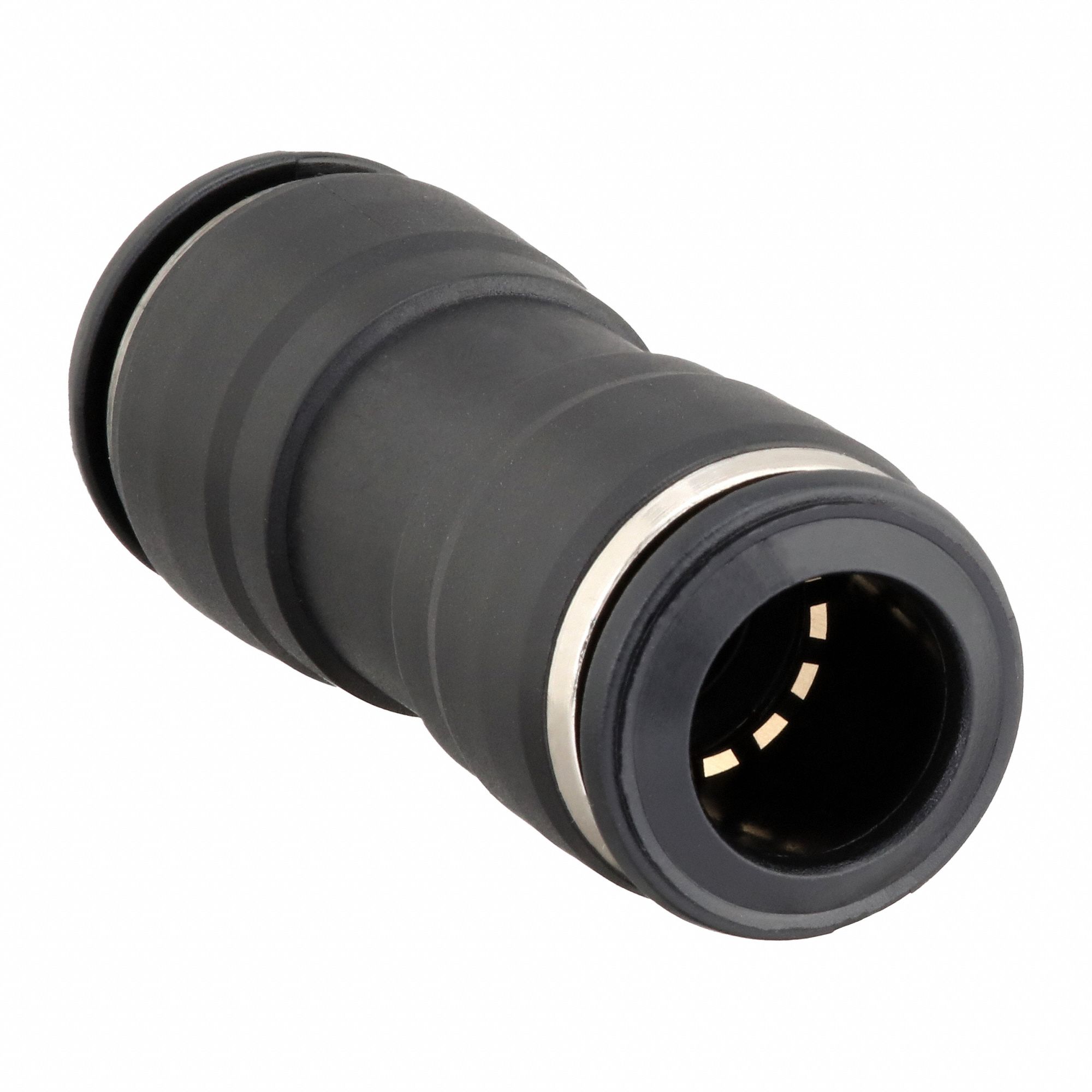 TUBE MENDER: NYLON, PUSH-TO-CONNECT X PUSH-TO-CONNECT, FOR 12 MM X 12 MM TUBE OD, BLACK