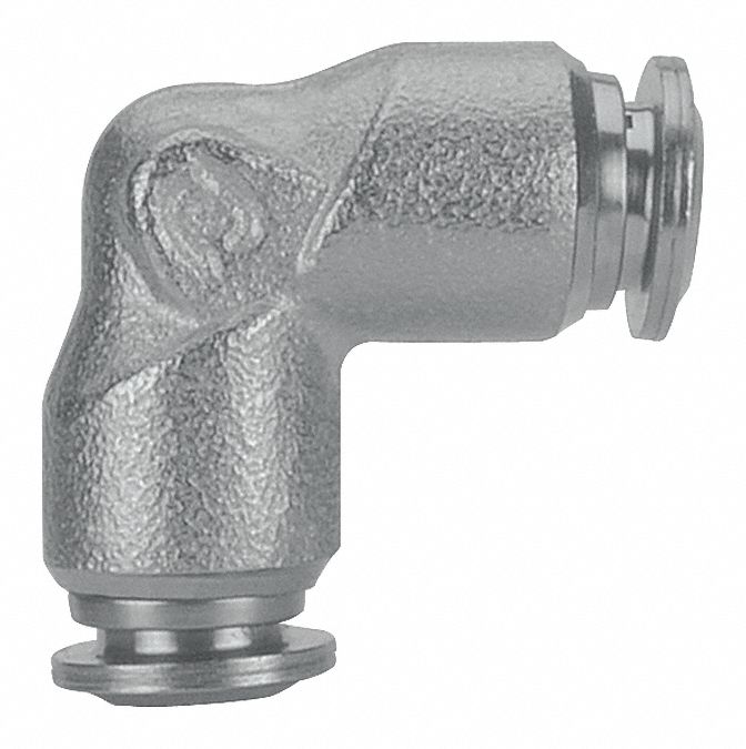 Push-Fit Adapter Fitting: 1/4 in OD x 1/4 in OD Size, Push-to-Connect x Push-to-Connect