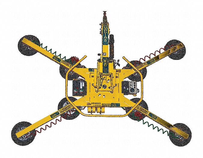 WOOD'S POWR-GRIP Vacuum Lifter: 1,400 lb Max. Lift Load Cap. (Lb.), Manual  360° Rotation/90° Tilt