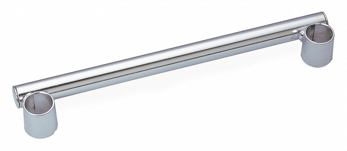 PUSH HANDLE, SUPER ERECTA SHELVING, 24 IN X 2 IN X 1½ IN, CHROME, STEEL