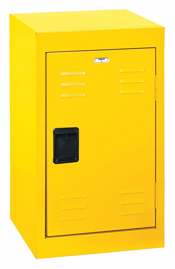 SANDUSKY Yellow Wardrobe Locker, (1) Tier, (1) Wide Openings 1, 15 in W X 15 in D X 24 in H