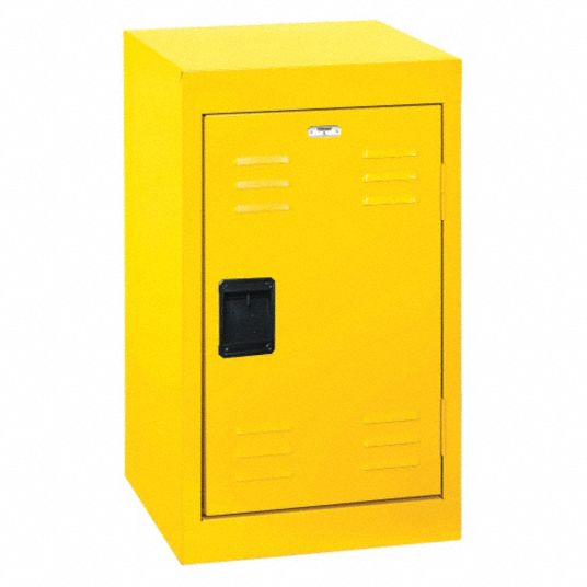 SANDUSKY Yellow Wardrobe Locker, (1) Tier, (1) Wide Openings 1, 15 in W X 15 in D X 24 in H