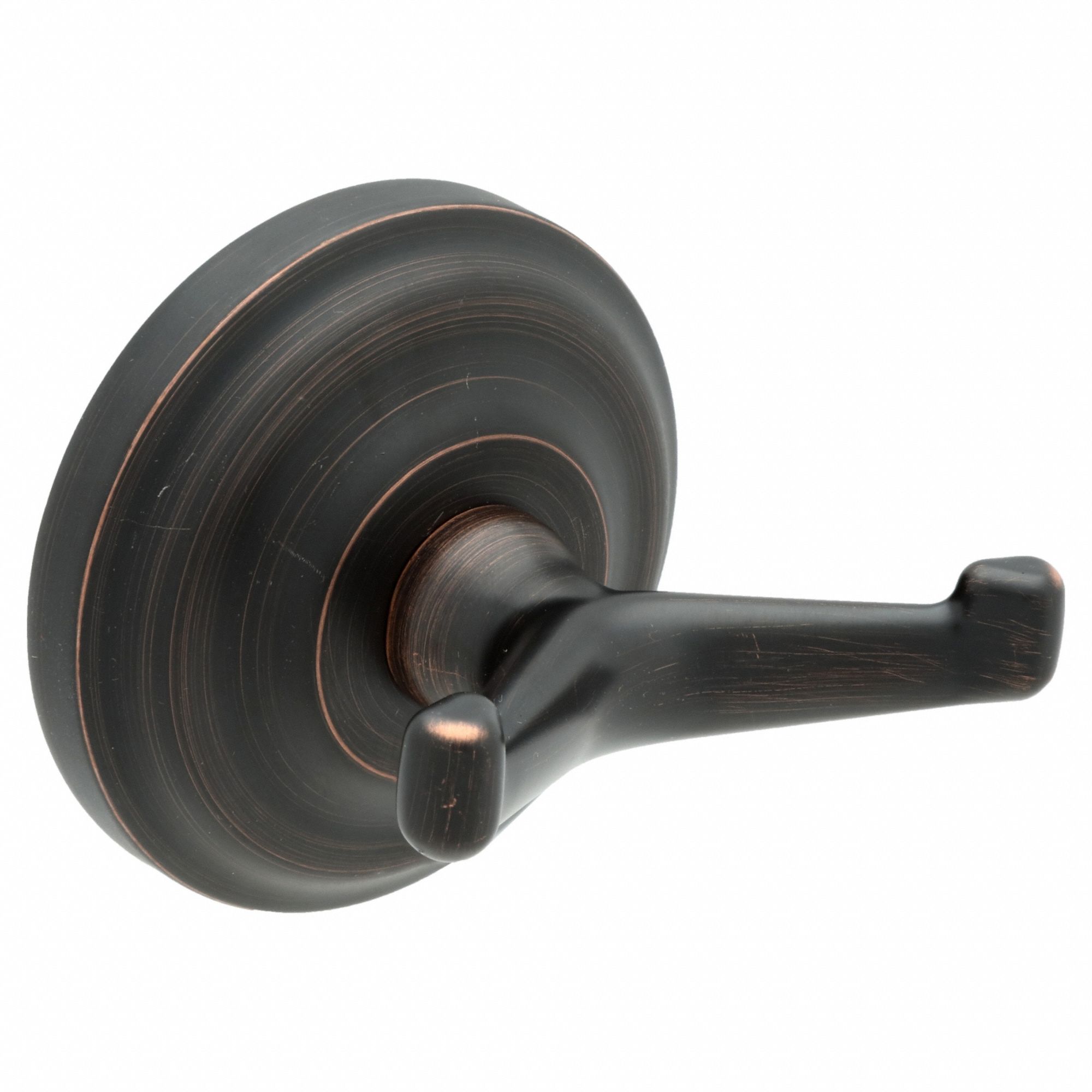 BATHROOM HOOK: 04-BRN6202, 2 HOOKS, ZINC, BRONZE, 2¾ IN X 2 7/8 IN X 2 ⅜ IN, WALL