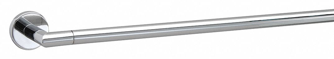 TOWEL BAR: 04-2824, WALL MOUNT, 1¾ IN X 28 IN X 2 7/8 IN, 24 IN BAR WD, ZINC, ZINC, 1 BARS