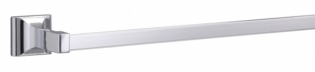 TOWEL BAR: 01-A940018, WALL MOUNT, 1 7/8 IN X 20 ¼ IN X 3¼ IN, ¾ IN BAR DIA, ZINC