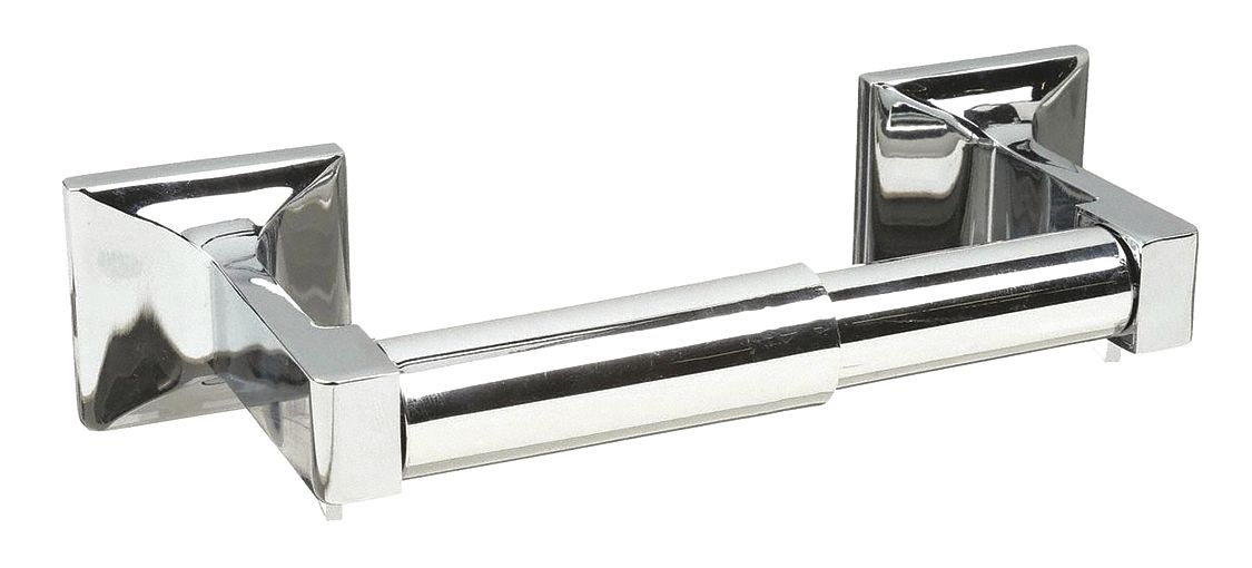 TOILET PAPER HOLDER,DOUBLE POST,ZAMAC