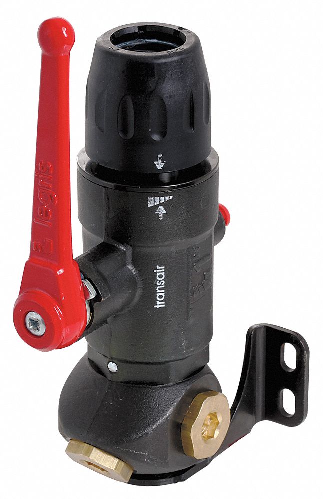 FITTING: BRASS, PUSH-TO-CONNECT X NPT, FOR 1 IN TUBE OD, ½ IN PIPE SIZE, BLACK, 10 IN L