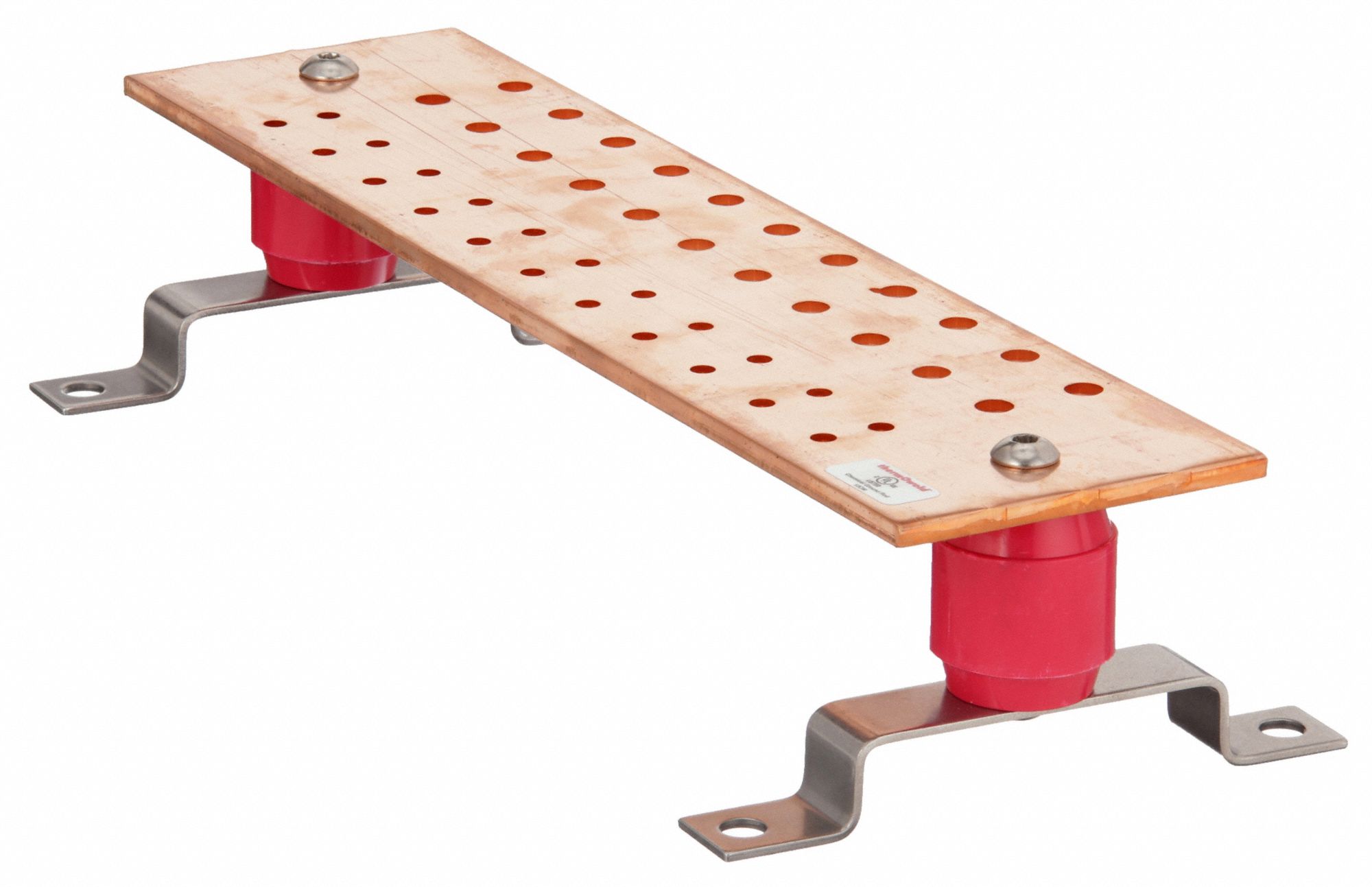 Copper, 16 in Grounding Bar Lg, Grounding Busbar - 49K823|HBBB14416H ...