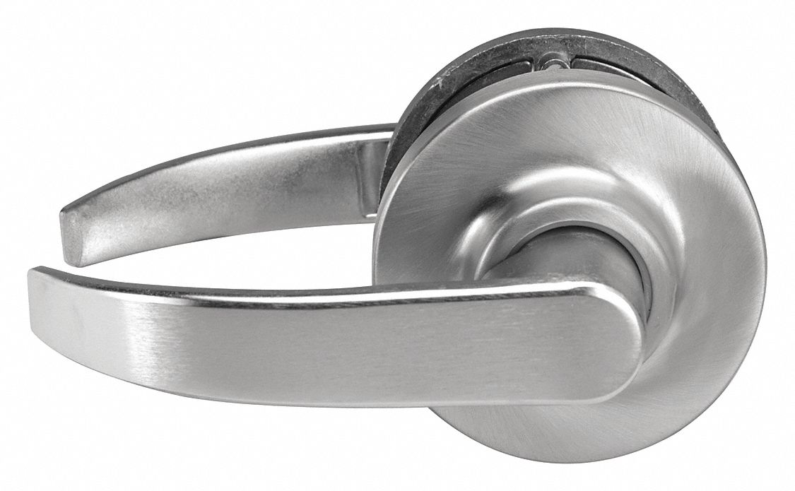 Door Lockset: Passage Lever Locksets, Chrome, ADA Compliant