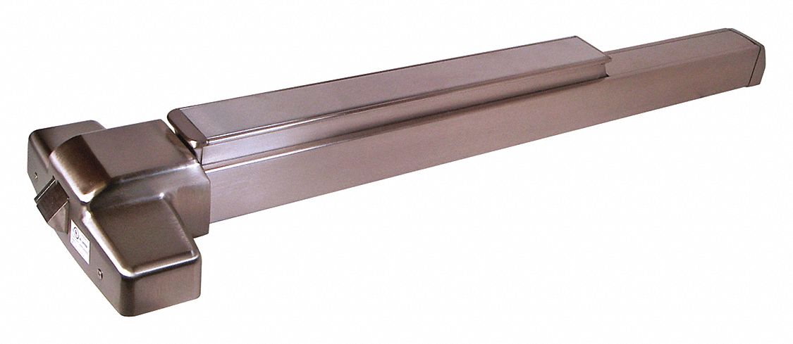 Exit Device: 36 in Max Door Wd, Stainless Steel