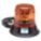 ROTATING BEACON, AMBER, 5 11/16 IN OVERALL H, HALOGEN, 12V DC