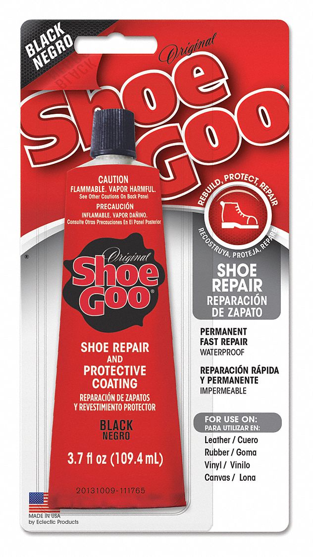 SHOE GOO Shoe Repair Adhesive, 3.7 oz Tube, Black, 1 EA 49LW89110212