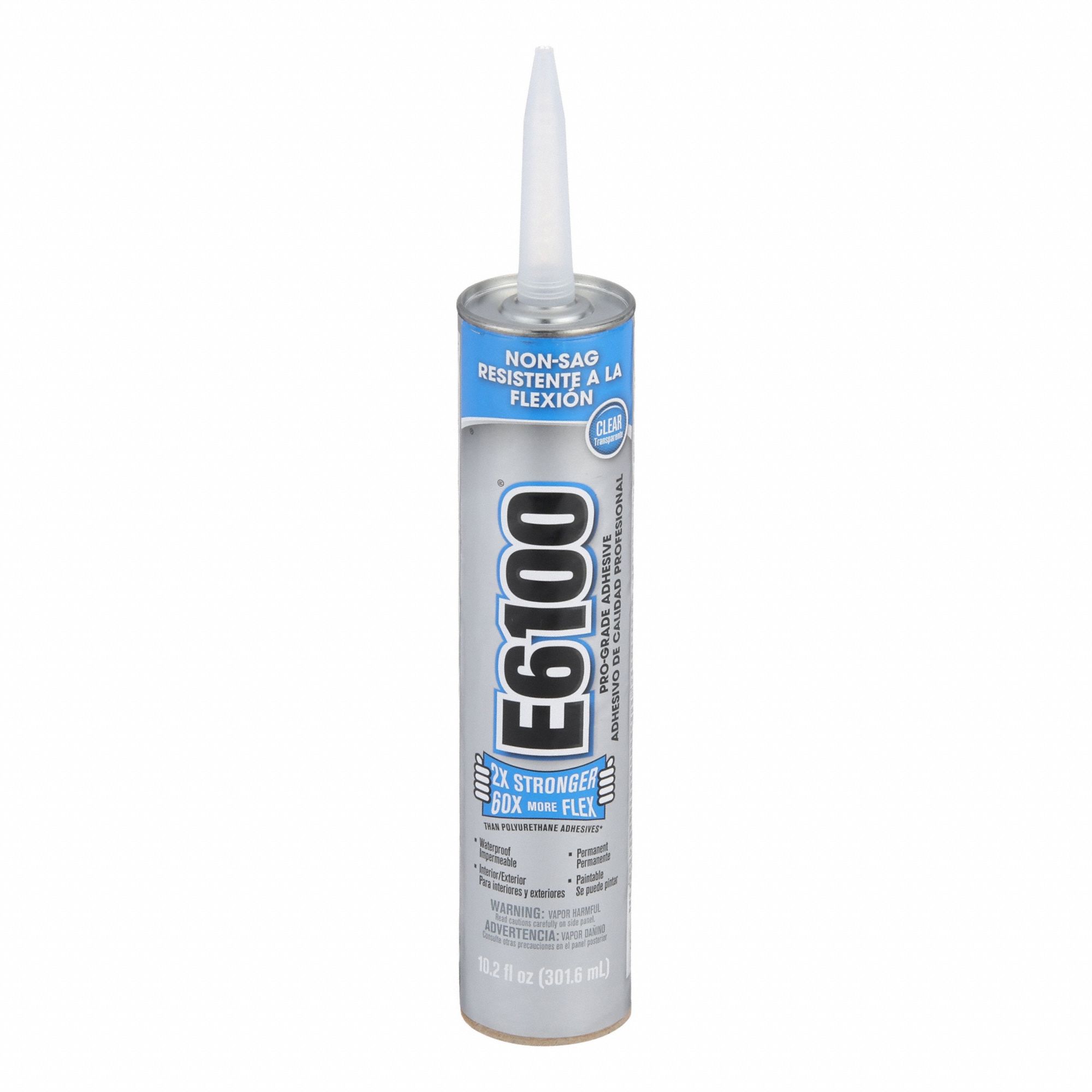Construction Adhesive: E6100, 10.2 fl oz, Cartridge, Clear, Interior/Exterior