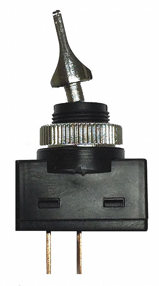 BATTERY DOCTOR Toggle Switch, SPST, Silver, Panel Mount 49LX0420506