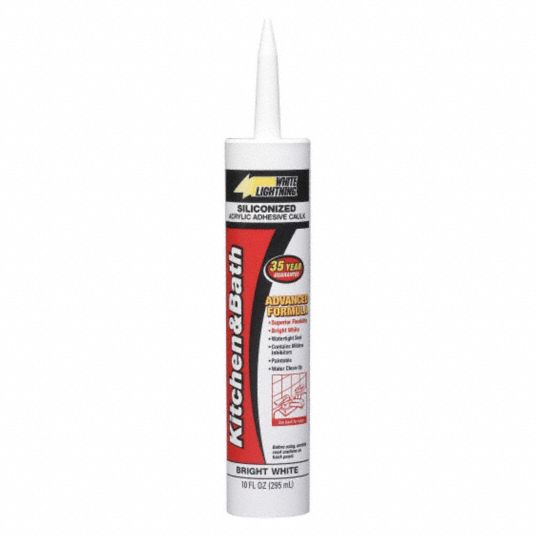 WHITE LIGHTNING, Kitchen & Bath, White, Hybrid Caulk 49LX66W22000010
