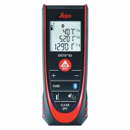 LEICA Laser Distance Meter: Distance Measurement, Inch/Metric, 0 m – 100 m,  ± 1.5 mm, AAA, Bluetooth