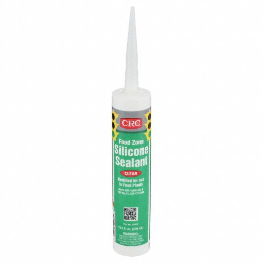 CRC 14083 Food Zone Clear Silicone Sealant, 10.1 fl. oz.