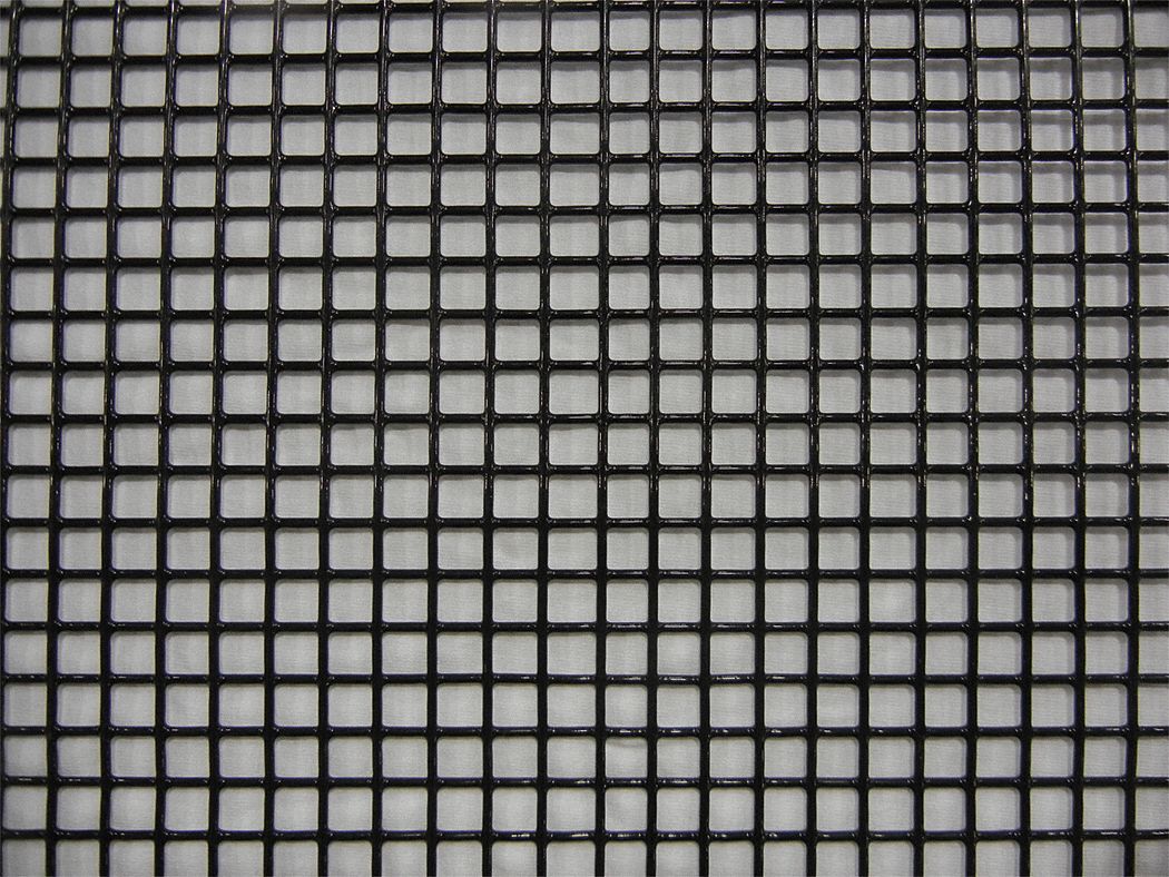 Wire Mesh: PVC Coated Galvanized, 1/2 in x 1/2 in Mesh Size, 0.063 in Wire Dia.