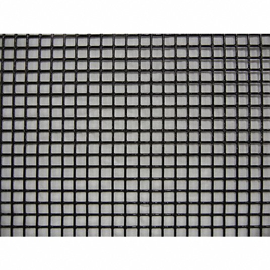 Wire Mesh: PVC Coated Galvanized, 1/2 in x 1/2 in Mesh Size, 0.063 in Wire Dia.