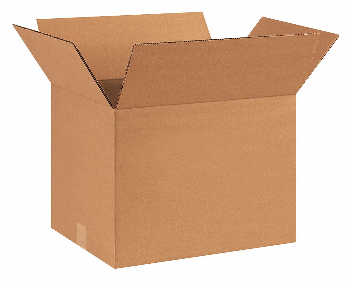 GRAINGER APPROVED Shipping Box, Heavy Duty, Single Wall, 16x12x12 in