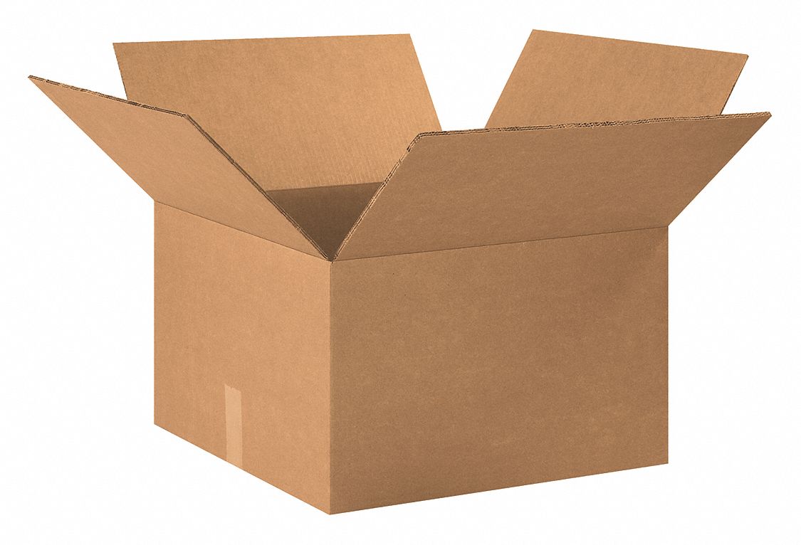 GRAINGER APPROVED Shipping Box, Heavy Duty, Double Wall, 20x20x12 in