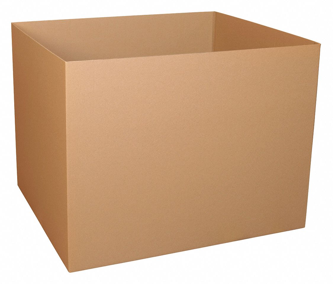 Shipping Box: Bulk Cargo Box, 48x40x36 in, 47 5/8x39 5/8x35 5/8 in, Single Wall, 32 ECT, HSC Closure