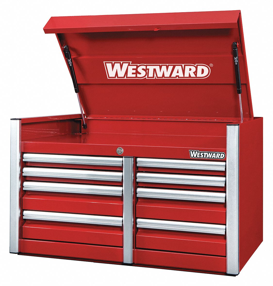 TOP CHEST 42",24"D,STEEL,RED,HEAVY DUTY