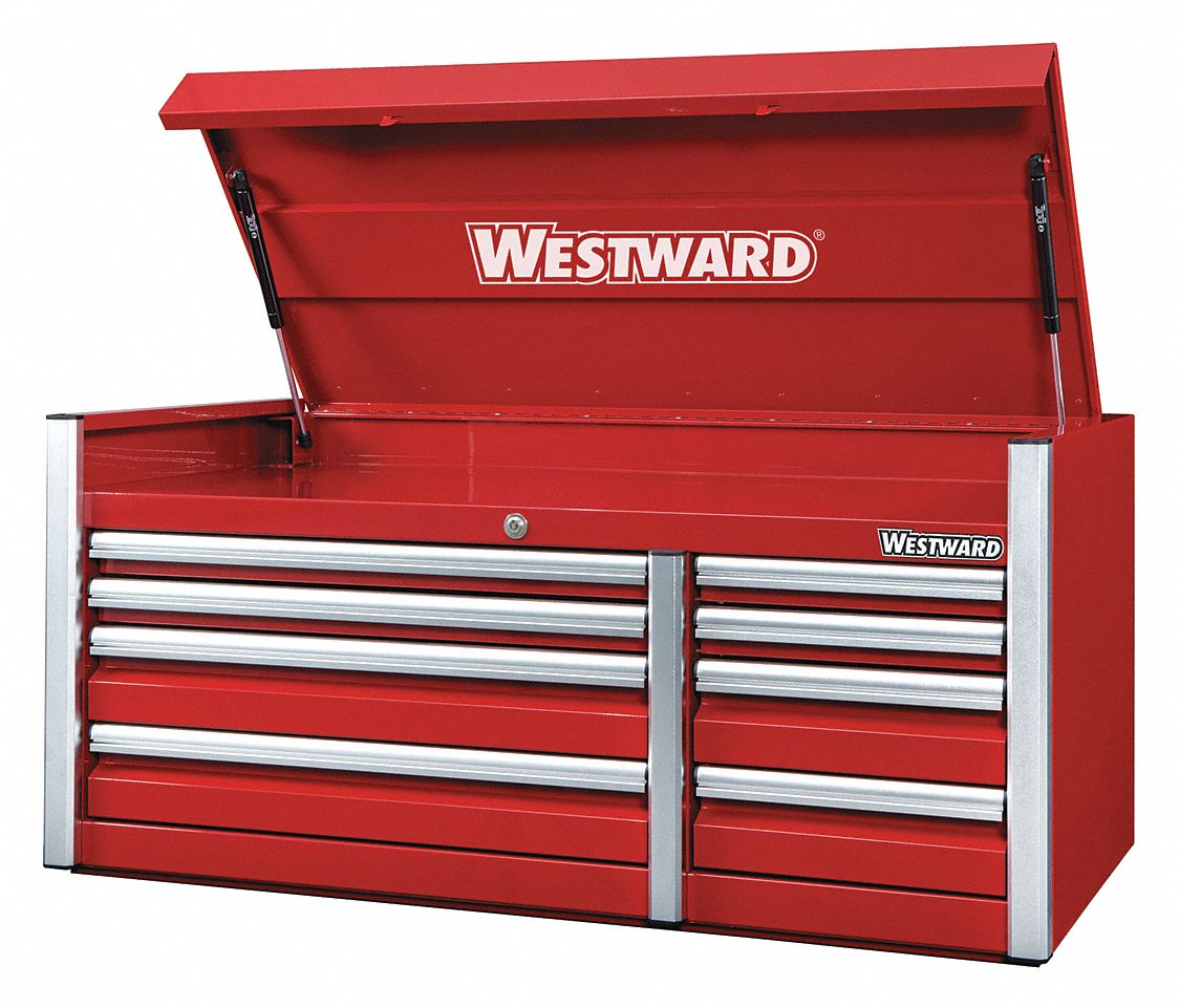 WESTWARD TOP CHEST 54,24D,STEEL,RED,HEAVY DUTY - Top and Intermediate Tool  Chests - WSW49NR86