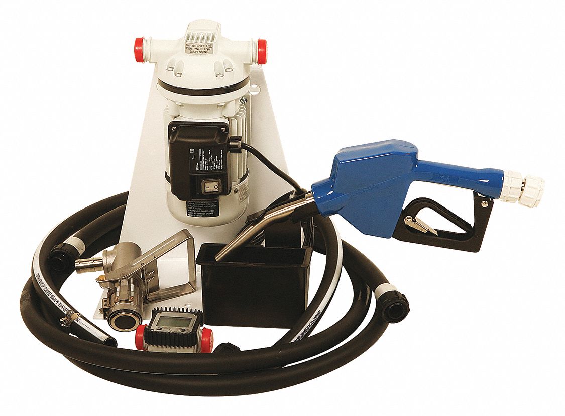 Electric Drum Pump: 115 V AC, 1/10 hp HP, Polypropylene, 8 gpm Max. Flow Rate