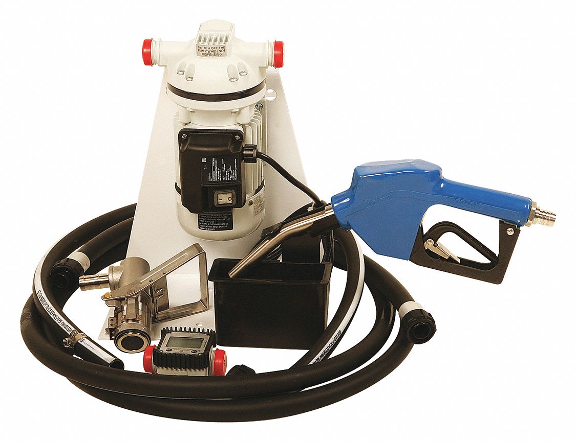 Electric Drum Pump: 115 V AC, 1/10 hp HP, Polypropylene, 8 gpm Max. Flow Rate