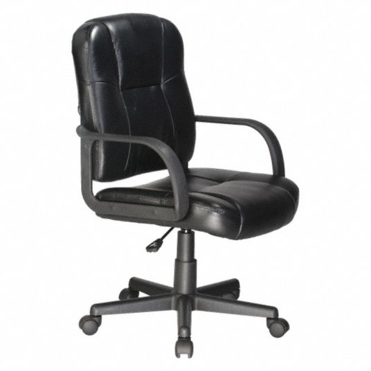 Comfort S Desk Chair, Black Leather Desk Chair