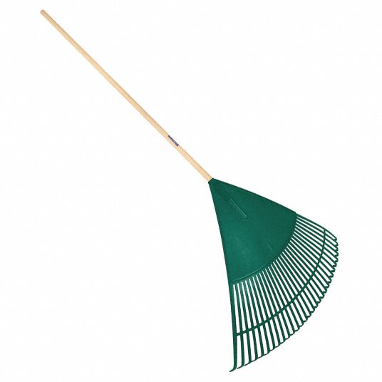 Poly Leaf Rake,Wood,Poly - Grainger