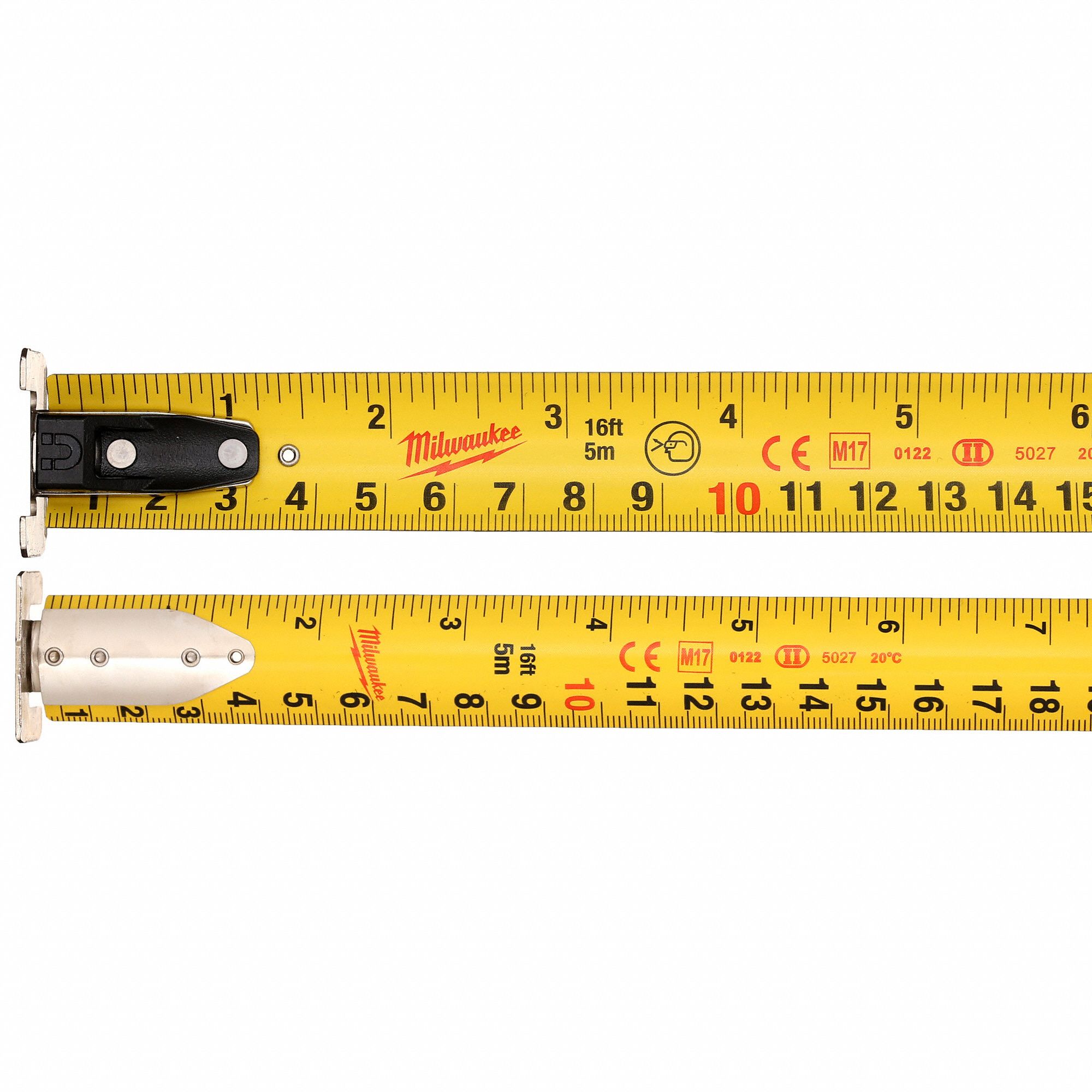 MILWAUKEE 16 ft/5m Steel SAE/Metric Tip Tape Measure, Black
