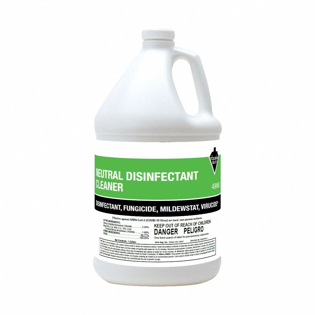 TOUGH GUY, Jug, Concentrated, Cleaner Disinfectant - 49NW11|49NW11