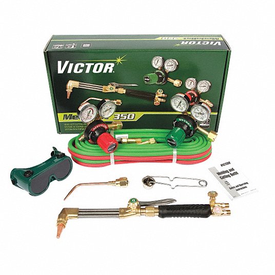 Heavy Duty Cutting Torch Flame Torch Handle & Cutting Attachment w/ Nozzle/Tip Victor Type Oxygen Acetylene/Propane Welding Torch 