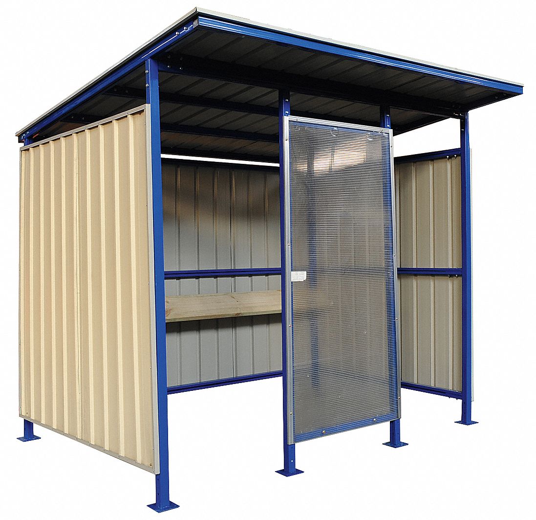 GRAINGER APPROVED Smokers Shelter, 91inHx100-3/8inWx96inD - 49P402 ...