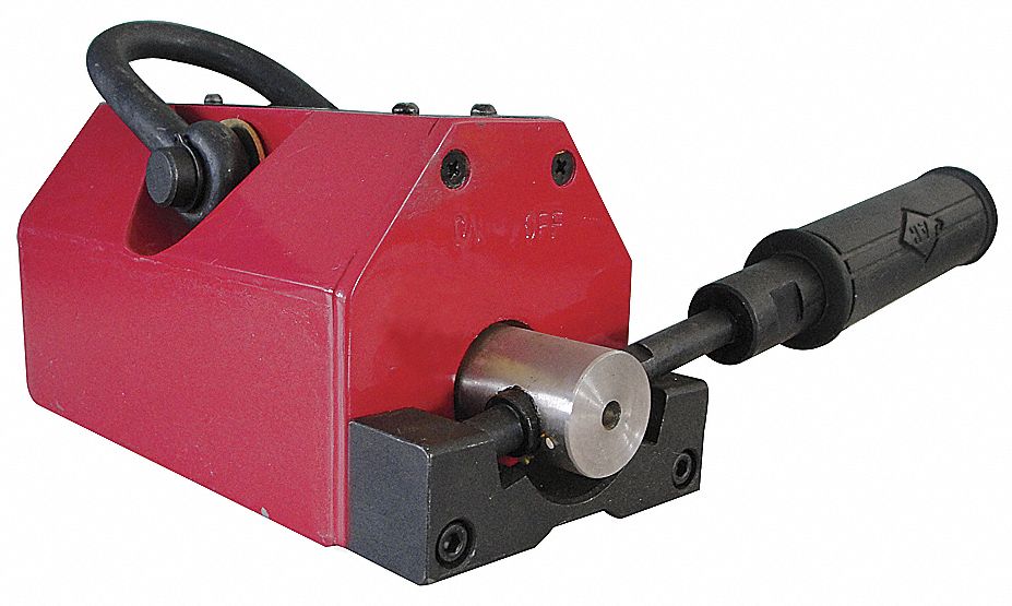 Lifting Magnet: 6, 650 lb Max Load Capacity, 5, 000 lb Max Flat Load Capacity, On/Off Handle