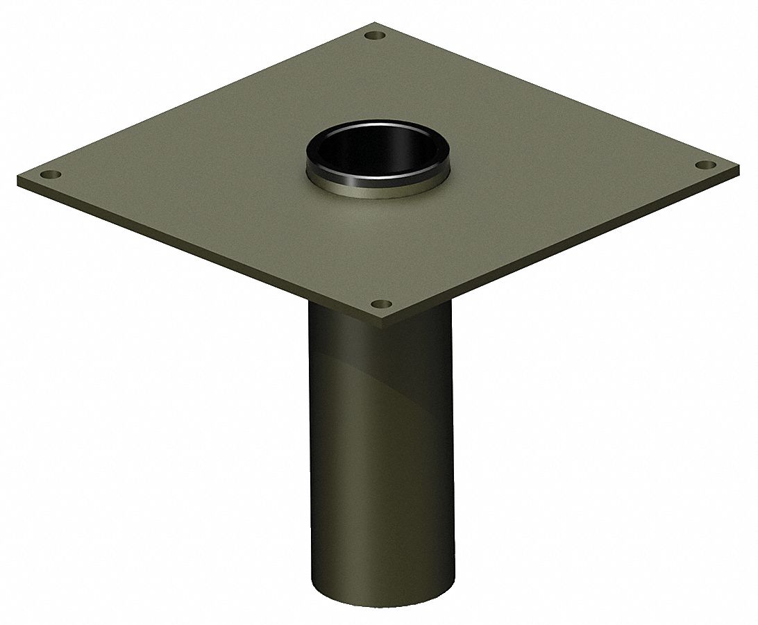 SOCKET BASE, 1200 LB CAPACITY, GOLD, 4-1/2 IN, STEEL