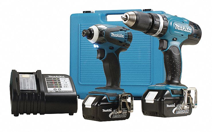 Makita drill deals impact set