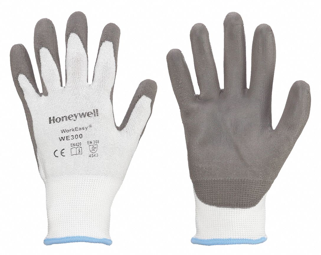 COATED GLOVES, XL, PALM/FINGERS, PUR, ANSI/ISEA ABRASION LEVEL 5, SANDY