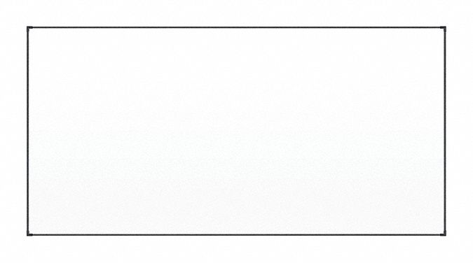 Dry Erase Board: Porcelain, Framed Style, Aluminum Frame, 48 in Overall Ht, White