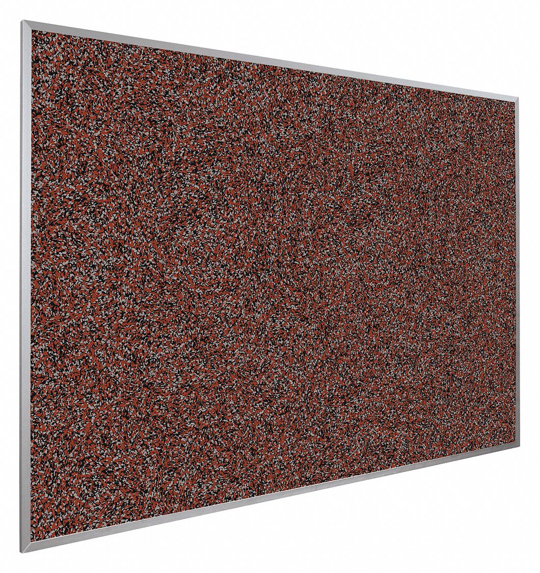 BESTRITE PushPin Bulletin Board, Recycled Rubber, 48 inH x 72 inW