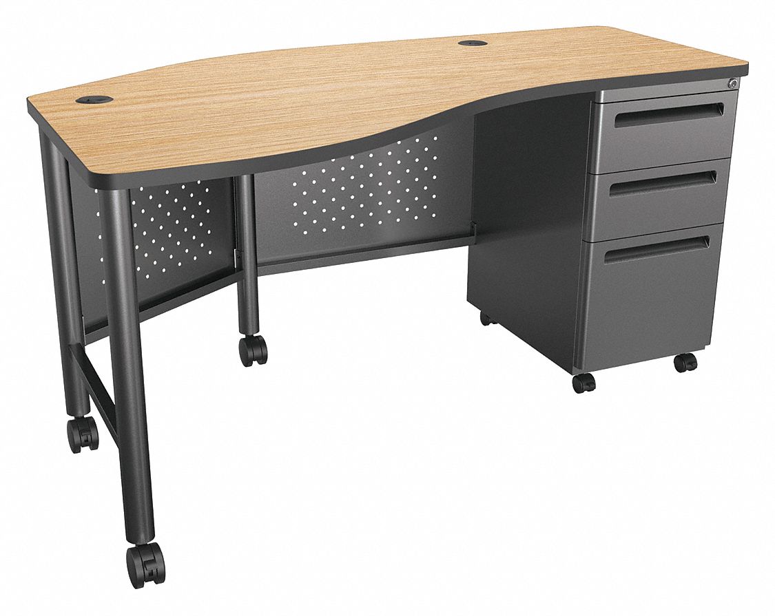Balt Teachers Desk 36 1 4 D X 60 W Oak 49rp19 90591 Grainger
