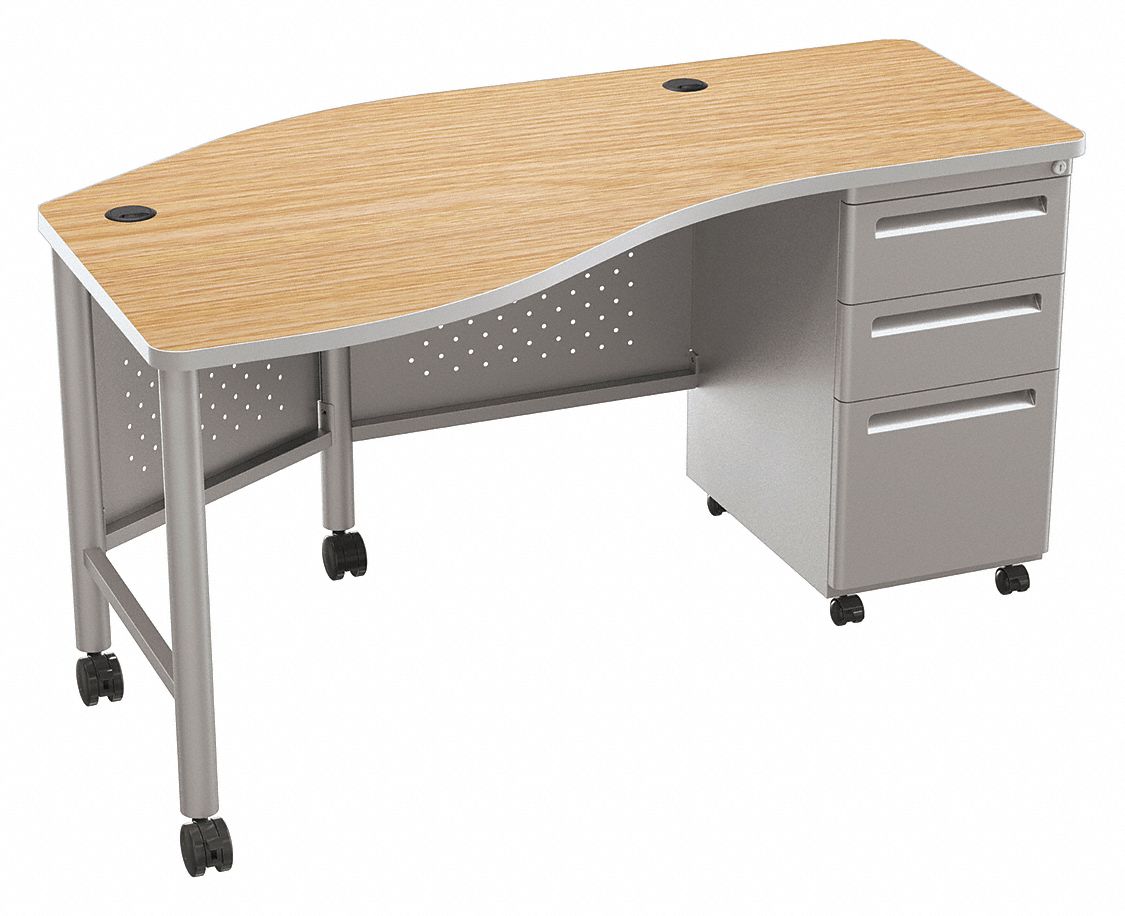Balt Teachers Desk 36 1 4 D X 29 H Oak 49rp22 91112 Grainger