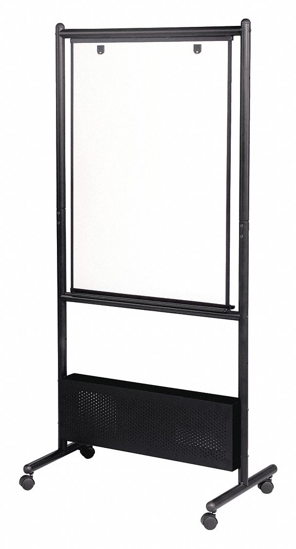 BESTRITE Dry Erase Board Mobile/Casters, 40 3/4 in Dry Erase Ht, 34 3